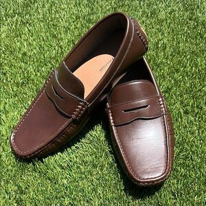 EUC - Tommy Hilfiger Men's Amile Driving Loafer Brown Leather Sz 11